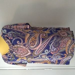 Jaclyn Smith Size XL Multicolor Paisley Prints